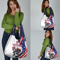 Custom United States Ice Hockey Go Champions Grocery Bag Team USA Eagle Mascot Style