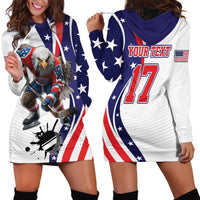 Custom United States Ice Hockey Go Champions Hoodie Dress Team USA Eagle Mascot Style