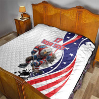 Custom United States Ice Hockey Go Champions Quilt Team USA Eagle Mascot Style