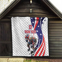 Custom United States Ice Hockey Go Champions Quilt Team USA Eagle Mascot Style