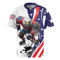 Custom United States Ice Hockey Go Champions Rugby Jersey Team USA Eagle Mascot Style