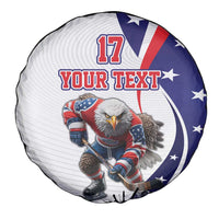 Custom United States Ice Hockey Go Champions Spare Tire Cover Team USA Eagle Mascot Style