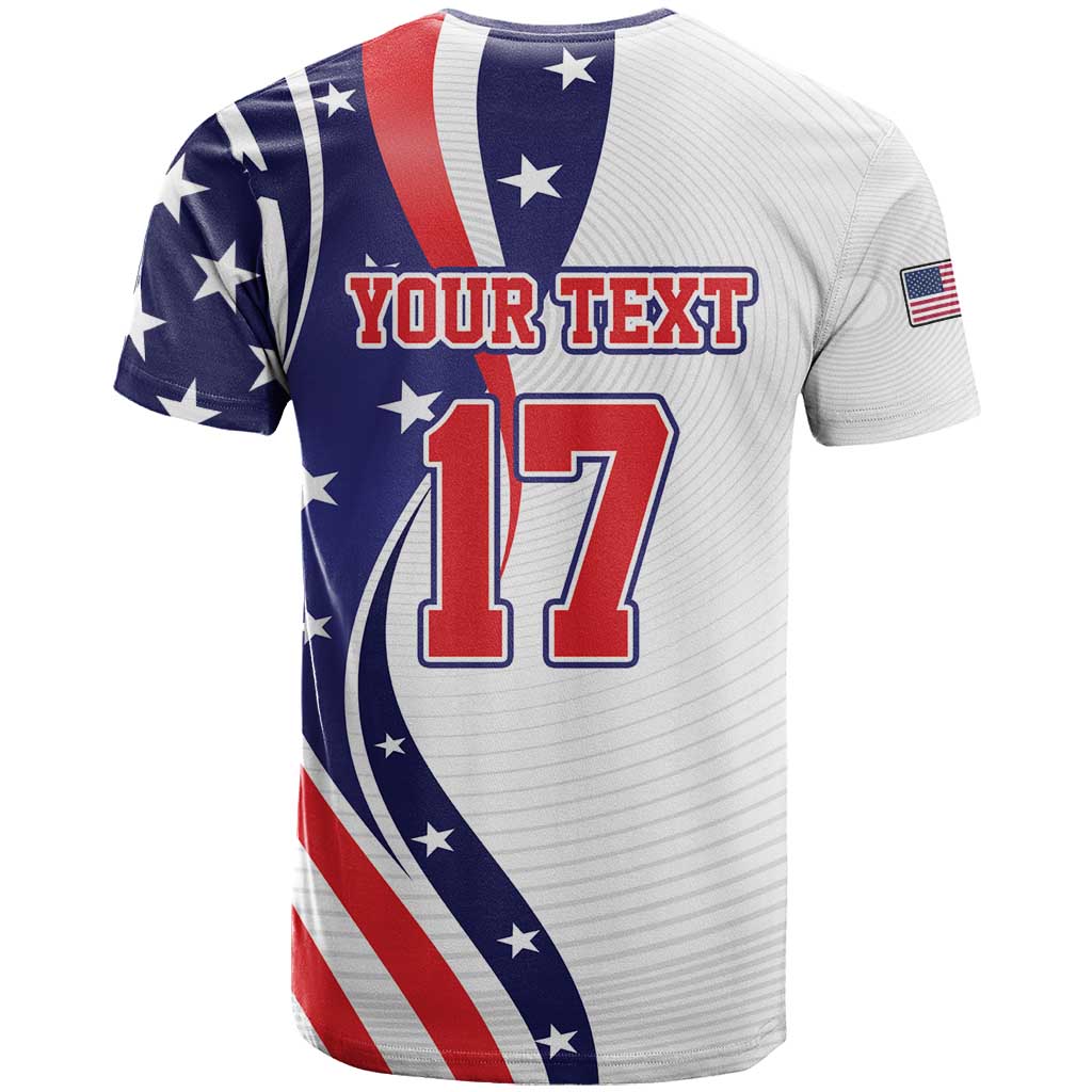 Custom United States Ice Hockey Go Champions T Shirt Team USA Eagle Mascot Style