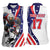 Custom United States Ice Hockey Go Champions Women Sleeveless Polo Shirt Team USA Eagle Mascot Style