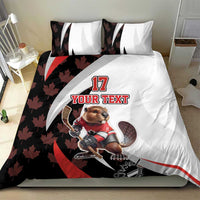 Custom Canada Ice Hockey Go Champions Bedding Set Team Canada Beaver Mascot Style