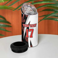 Custom Canada Ice Hockey Go Champions 4 in 1 Can Cooler Tumbler Team Canada Beaver Mascot Style