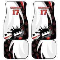 Custom Canada Ice Hockey Go Champions Car Mats Team Canada Beaver Mascot Style