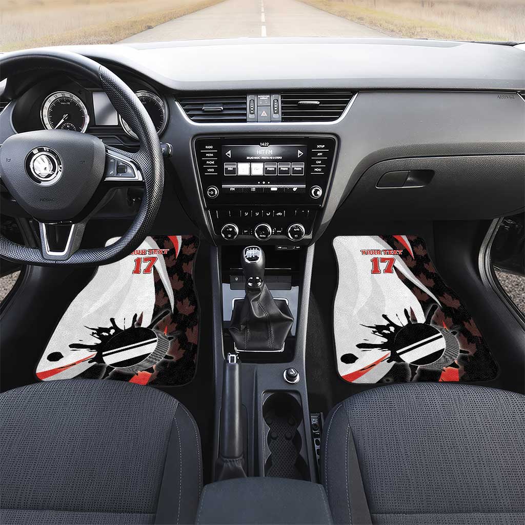 Custom Canada Ice Hockey Go Champions Car Mats Team Canada Beaver Mascot Style