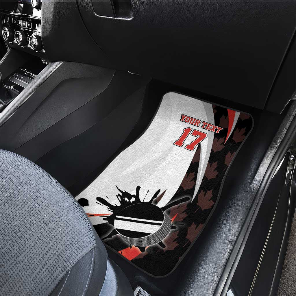 Custom Canada Ice Hockey Go Champions Car Mats Team Canada Beaver Mascot Style