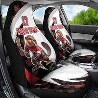 Custom Canada Ice Hockey Go Champions Car Seat Cover Team Canada Beaver Mascot Style