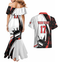 Custom Canada Ice Hockey Go Champions Couples Matching Mermaid Dress and Hawaiian Shirt Team Canada Beaver Mascot Style