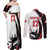 Custom Canada Ice Hockey Go Champions Couples Matching Off Shoulder Maxi Dress and Long Sleeve Button Shirt Team Canada Beaver Mascot Style