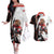 Custom Canada Ice Hockey Go Champions Couples Matching Off The Shoulder Long Sleeve Dress and Hawaiian Shirt Team Canada Beaver Mascot Style