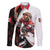 Custom Canada Ice Hockey Go Champions Family Matching Off The Shoulder Long Sleeve Dress and Hawaiian Shirt Team Canada Beaver Mascot Style