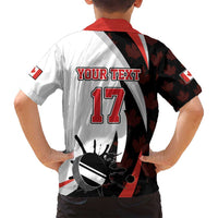 Custom Canada Ice Hockey Go Champions Family Matching Off Shoulder Maxi Dress and Hawaiian Shirt Team Canada Beaver Mascot Style