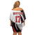 Custom Canada Ice Hockey Go Champions Family Matching Off Shoulder Short Dress and Hawaiian Shirt Team Canada Beaver Mascot Style