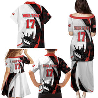 Custom Canada Ice Hockey Go Champions Family Matching Puletasi and Hawaiian Shirt Team Canada Beaver Mascot Style