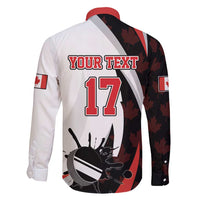 Custom Canada Ice Hockey Go Champions Family Matching Puletasi and Hawaiian Shirt Team Canada Beaver Mascot Style