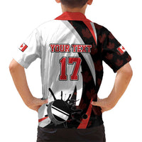 Custom Canada Ice Hockey Go Champions Family Matching Short Sleeve Bodycon Dress and Hawaiian Shirt Team Canada Beaver Mascot Style