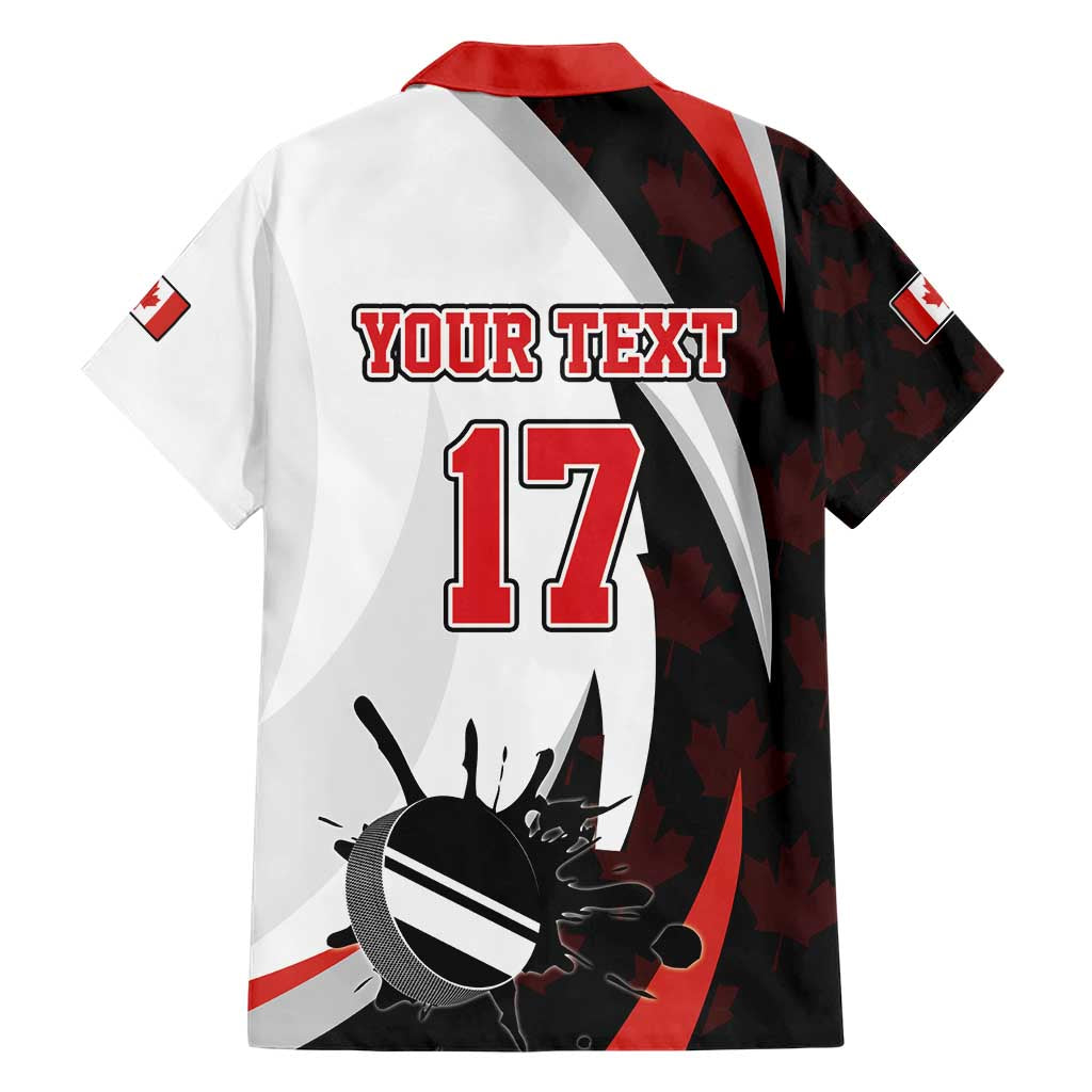 Custom Canada Ice Hockey Go Champions Family Matching Short Sleeve Bodycon Dress and Hawaiian Shirt Team Canada Beaver Mascot Style