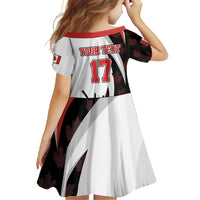 Custom Canada Ice Hockey Go Champions Family Matching Tank Maxi Dress and Hawaiian Shirt Team Canada Beaver Mascot Style