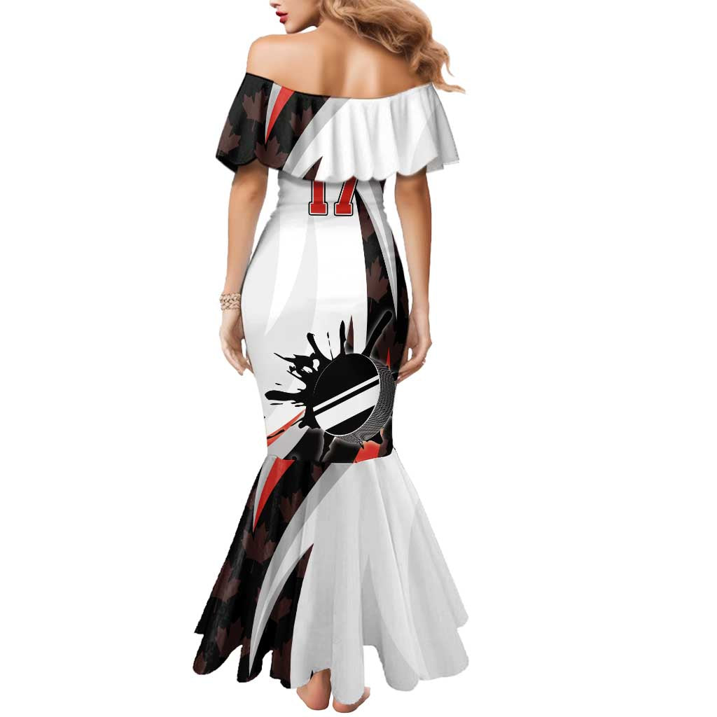 Custom Canada Ice Hockey Go Champions Mermaid Dress Team Canada Beaver Mascot Style