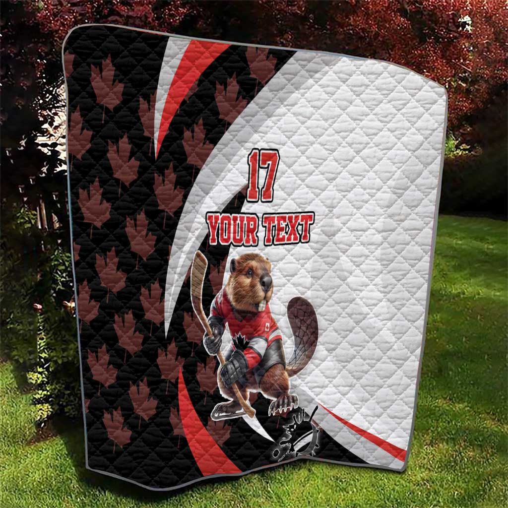 Custom Canada Ice Hockey Go Champions Quilt Team Canada Beaver Mascot Style
