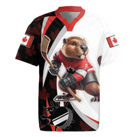 Custom Canada Ice Hockey Go Champions Rugby Jersey Team Canada Beaver Mascot Style