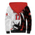 Custom Canada Ice Hockey Go Champions Sherpa Hoodie Team Canada Beaver Mascot Style