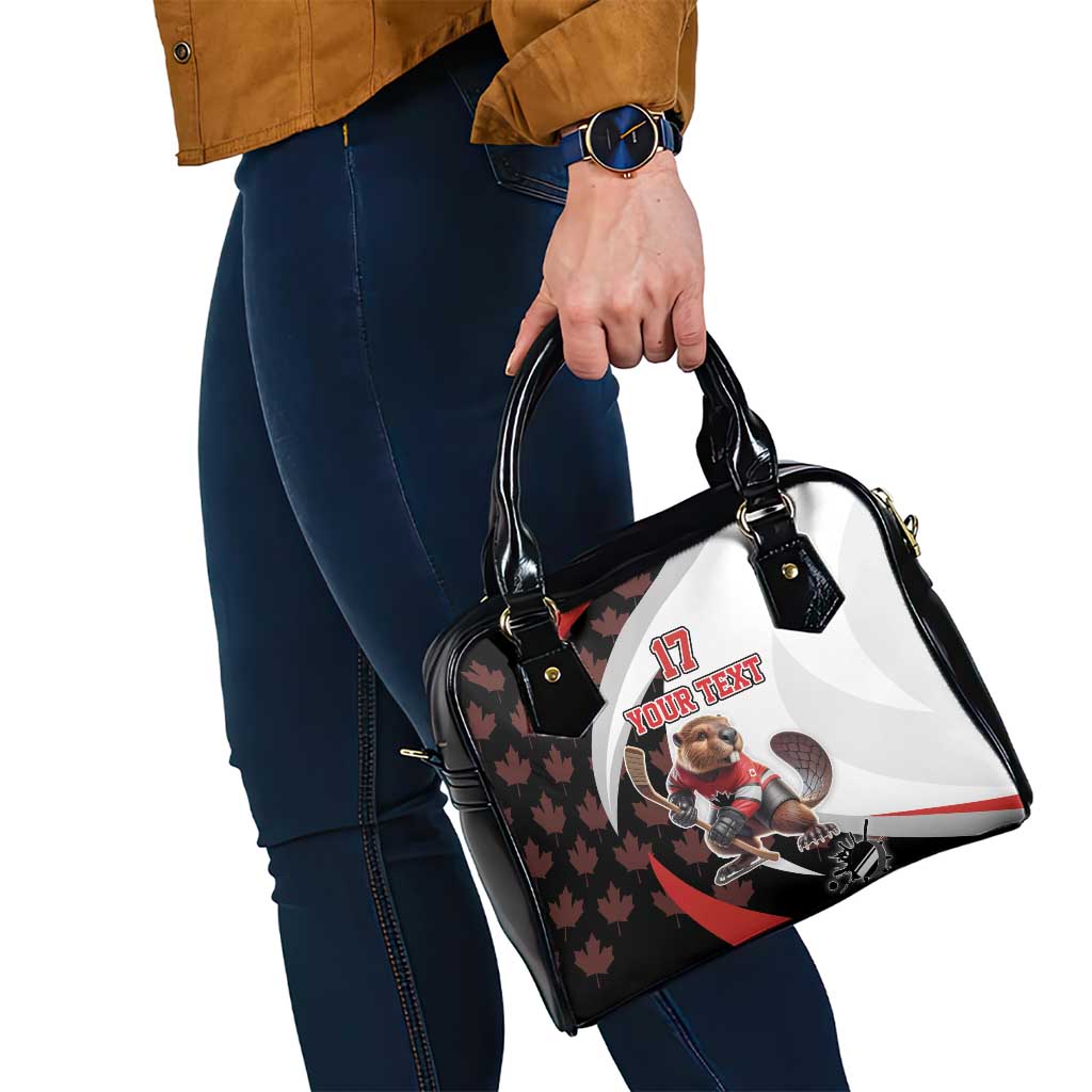 Custom Canada Ice Hockey Go Champions Shoulder Handbag Team Canada Beaver Mascot Style