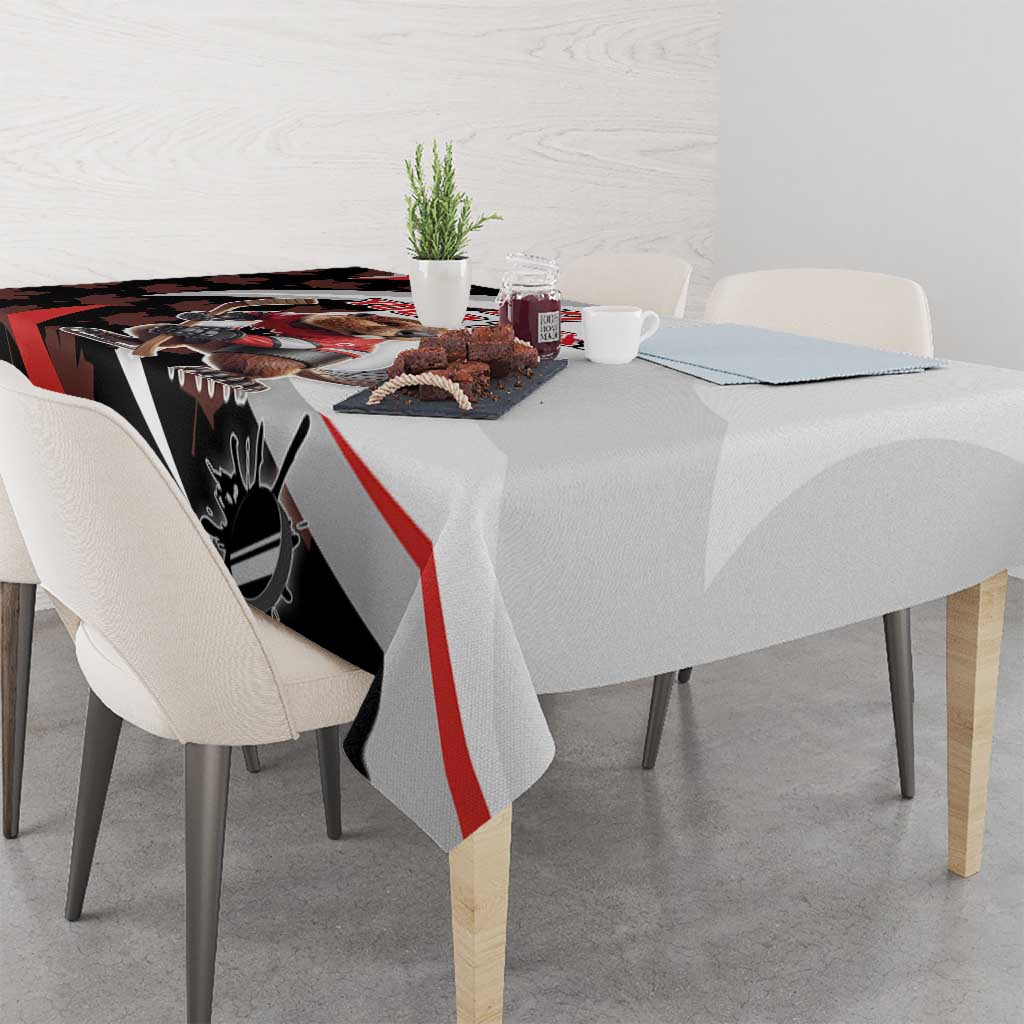 Custom Canada Ice Hockey Go Champions Tablecloth Team Canada Beaver Mascot Style