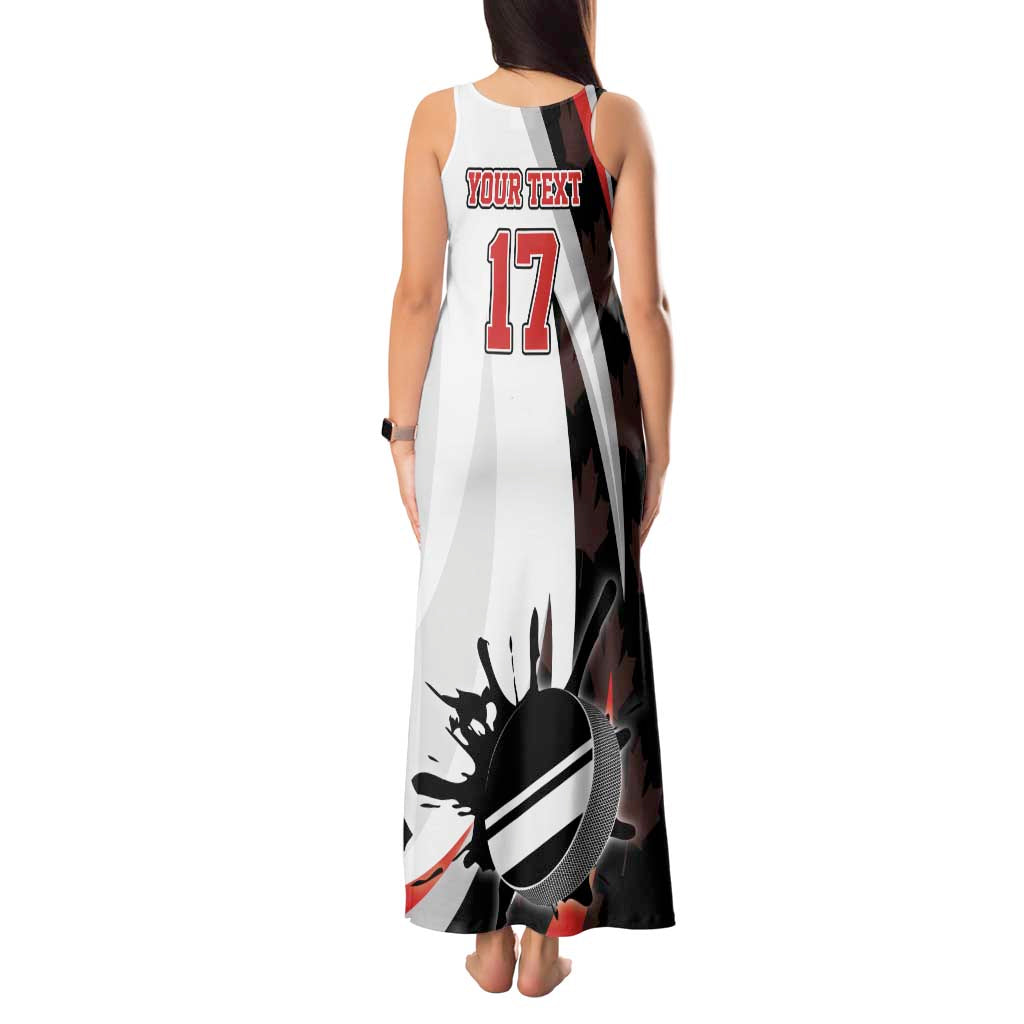 Custom Canada Ice Hockey Go Champions Tank Maxi Dress Team Canada Beaver Mascot Style
