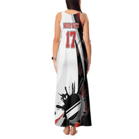 Custom Canada Ice Hockey Go Champions Tank Maxi Dress Team Canada Beaver Mascot Style