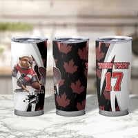 Custom Canada Ice Hockey Go Champions Tumbler Cup Team Canada Beaver Mascot Style
