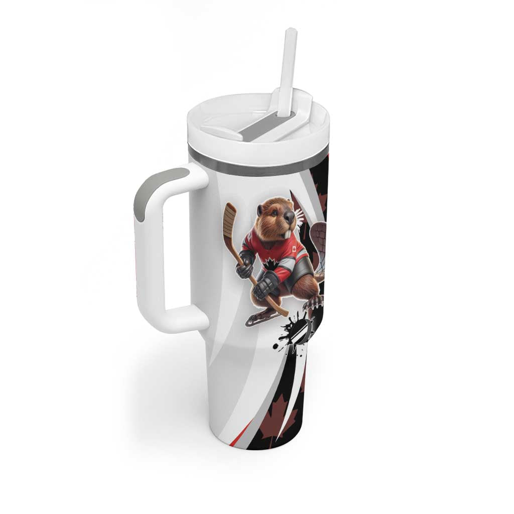 Custom Canada Ice Hockey Go Champions Tumbler With Handle Team Canada Beaver Mascot Style