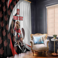 Custom Canada Ice Hockey Go Champions Window Curtain Team Canada Beaver Mascot Style