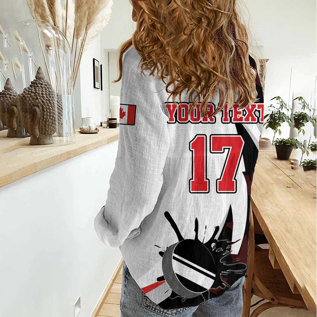 Custom Canada Ice Hockey Go Champions Women Casual Shirt Team Canada Beaver Mascot Style