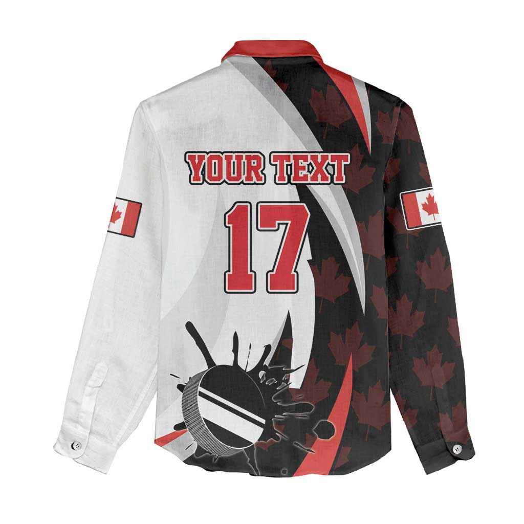 Custom Canada Ice Hockey Go Champions Women Casual Shirt Team Canada Beaver Mascot Style