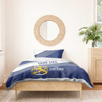 Personalized Finland One Nation One Culture Bedding Set A Crowned Lion with Flag