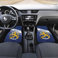 Personalized Finland One Nation One Culture Car Mats A Crowned Lion with Flag