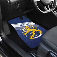 Personalized Finland One Nation One Culture Car Mats A Crowned Lion with Flag