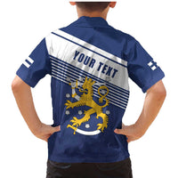 Personalized Finland One Nation One Culture Family Matching Mermaid Dress and Hawaiian Shirt A Crowned Lion with Flag