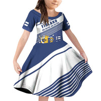 Personalized Finland One Nation One Culture Family Matching Off Shoulder Short Dress and Hawaiian Shirt A Crowned Lion with Flag