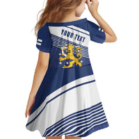 Personalized Finland One Nation One Culture Family Matching Summer Maxi Dress and Hawaiian Shirt A Crowned Lion with Flag