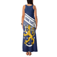 Personalized Finland One Nation One Culture Family Matching Tank Maxi Dress and Hawaiian Shirt A Crowned Lion with Flag