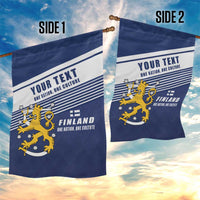 Personalized Finland One Nation One Culture Garden Flag A Crowned Lion with Flag