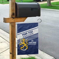 Personalized Finland One Nation One Culture Garden Flag A Crowned Lion with Flag