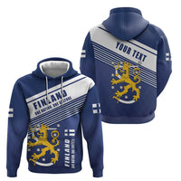 Personalized Finland One Nation One Culture Hoodie A Crowned Lion with Flag