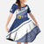 Personalized Finland One Nation One Culture Kid Short Sleeve Dress A Crowned Lion with Flag