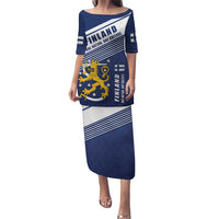 Personalized Finland One Nation One Culture Puletasi A Crowned Lion with Flag